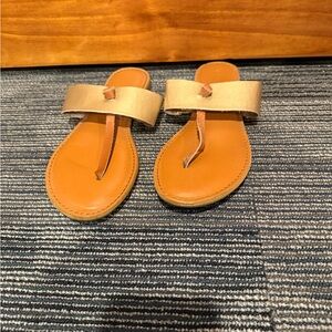 Rampage camel brown and gold sandals